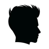 verblassen Haarschnitt Silhouette Clip Art, Männer Haar Schnitt Vektor, modisch stilvoll männlich Frisur Silhouette vektor