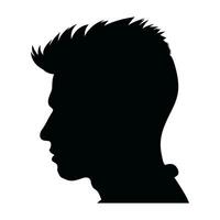 verblassen Haarschnitt Silhouette Clip Art, Männer Haar Schnitt Vektor, modisch stilvoll männlich Frisur Silhouette vektor