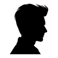 Tolle Haarschnitt Silhouette Clip Art, Männer Haar Schnitt Vektor, modisch stilvoll männlich Frisur Silhouette vektor