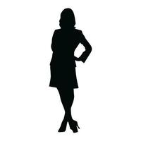 en företag kvinna vektor silhuett, en flicka vektor isolerat på en vit bakgrund, företags- person svart vektor