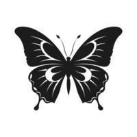 Schmetterling Silhouette Vektor Illustration, fliegend Schmetterling schwarz Silhouette, Monarch Clip Art isoliert auf ein Weiß Hintergrund