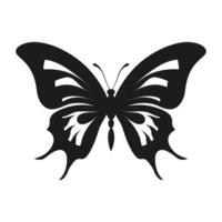 Schmetterling Silhouette Vektor Illustration, fliegend Schmetterling schwarz Silhouette, Monarch Clip Art isoliert auf ein Weiß Hintergrund