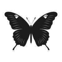 fri fjäril silhuett vektor illustration, flygande fjäril svart silhuett, monark ClipArt isolerat på en vit bakgrund