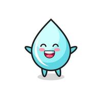 glückliches Baby Wassertropfen Zeichentrickfigur vektor