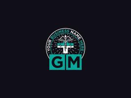 Typografie gm Logo, Initiale G Luxus medizinisch Ärzte Logo zum Sie vektor