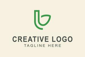 brev abstrakt logotyp lb, b, brev b former en blad. monogram logotyp begrepp. enkel design redigerbar vektor