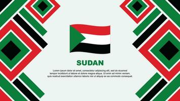 Sudan Flagge abstrakt Hintergrund Design Vorlage. Sudan Unabhängigkeit Tag Banner Hintergrund Vektor Illustration. Sudan