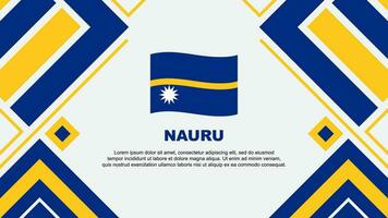 nauru flagga abstrakt bakgrund design mall. nauru oberoende dag baner tapet vektor illustration. nauru flagga