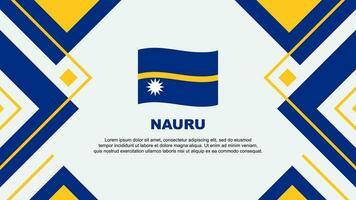 nauru flagga abstrakt bakgrund design mall. nauru oberoende dag baner tapet vektor illustration. nauru illustration