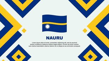 nauru flagga abstrakt bakgrund design mall. nauru oberoende dag baner tapet vektor illustration. nauru mall