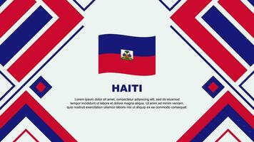Haiti Flagge abstrakt Hintergrund Design Vorlage. Haiti Unabhängigkeit Tag Banner Hintergrund Vektor Illustration. Haiti Flagge