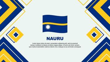 Nauru Flagge abstrakt Hintergrund Design Vorlage. Nauru Unabhängigkeit Tag Banner Hintergrund Vektor Illustration. Nauru Hintergrund