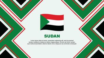 Sudan Flagge abstrakt Hintergrund Design Vorlage. Sudan Unabhängigkeit Tag Banner Hintergrund Vektor Illustration. Sudan Vektor