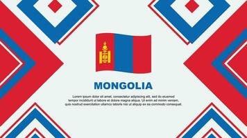 mongoliet flagga abstrakt bakgrund design mall. mongoliet oberoende dag baner tapet vektor illustration. mongoliet oberoende dag