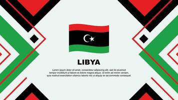 libyen flagga abstrakt bakgrund design mall. libyen oberoende dag baner tapet vektor illustration. libyen illustration