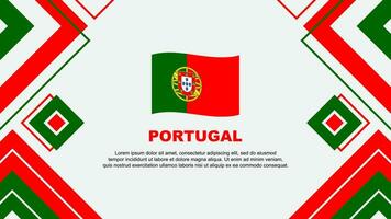 Portugal Flagge abstrakt Hintergrund Design Vorlage. Portugal Unabhängigkeit Tag Banner Hintergrund Vektor Illustration. Portugal Hintergrund