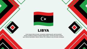 Libyen Flagge abstrakt Hintergrund Design Vorlage. Libyen Unabhängigkeit Tag Banner Hintergrund Vektor Illustration. Libyen Hintergrund