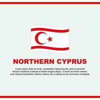 nordlig cypern flagga bakgrund design mall. nordlig cypern oberoende dag baner social media posta. nordlig cypern design vektor