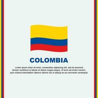 Kolumbien Flagge Hintergrund Design Vorlage. Kolumbien Unabhängigkeit Tag Banner Sozial Medien Post. Kolumbien Karikatur vektor