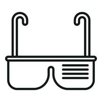 erweitert Wirklichkeit Brille Symbol Gliederung Vektor. vr Headset vektor