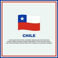 Chile Flagge Hintergrund Design Vorlage. Chile Unabhängigkeit Tag Banner Sozial Medien Post. Chile Banner vektor