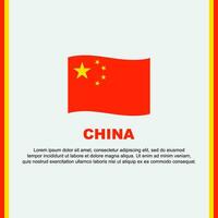 China Flagge Hintergrund Design Vorlage. China Unabhängigkeit Tag Banner Sozial Medien Post. China Karikatur vektor