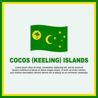 cocos öar flagga bakgrund design mall. cocos öar oberoende dag baner social media posta. cocos öar baner vektor