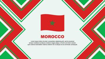 Marokko Flagge abstrakt Hintergrund Design Vorlage. Marokko Unabhängigkeit Tag Banner Hintergrund Vektor Illustration. Marokko Vektor