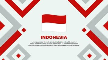 Indonesien Flagge abstrakt Hintergrund Design Vorlage. Indonesien Unabhängigkeit Tag Banner Hintergrund Vektor Illustration. Indonesien Vorlage