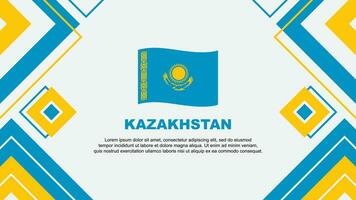 Kasachstan Flagge abstrakt Hintergrund Design Vorlage. Kasachstan Unabhängigkeit Tag Banner Hintergrund Vektor Illustration. Kasachstan Hintergrund