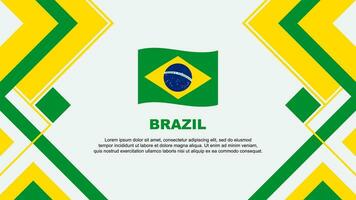 Brasilien flagga abstrakt bakgrund design mall. Brasilien oberoende dag baner tapet vektor illustration. Brasilien baner
