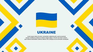 Ukraine Flagge abstrakt Hintergrund Design Vorlage. Ukraine Unabhängigkeit Tag Banner Hintergrund Vektor Illustration. Ukraine Vorlage