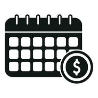Kalender Finanzen Planung Symbol einfach Vektor. erhöhen, ansteigen Wirtschaft vektor