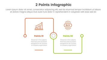 gegen oder vergleichen Sie und Vergleich Konzept zum Infografik Vorlage Banner mit Platz Gliederung verknüpft Verbindung Platz Base mit zwei Punkt aufführen Information vektor