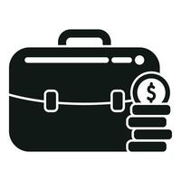 Finanzen Koffer Symbol einfach Vektor. Karte Anerkennung Brieftasche vektor