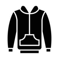 Kapuzenpullover Glyphe Symbol Design vektor