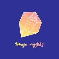 Magische Kristalle in Pyramidenform. vektor