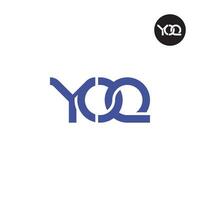 brev yoq monogram logotyp design vektor
