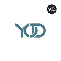 brev yod monogram logotyp design vektor