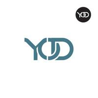 Brief yod Monogramm Logo Design vektor