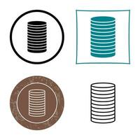 Vektorsymbol für Stapel von Münzen vektor