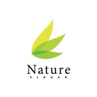 natur logotyp vektor designmall. blad ikon