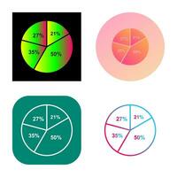 Kreisdiagramm-Vektorsymbol vektor