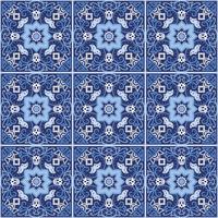 Portugiesische Azulejo-Fliesen. Nahtlose Muster vektor