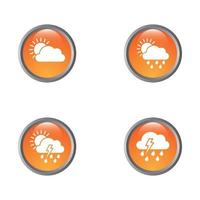 Wetter Icon Set-Design vektor