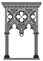 venezianisch alt gotisch architektonisch Bogen oder Galerie vektor