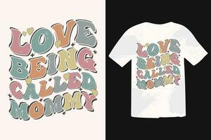 kärlek varelse kallad mamma eps t-shirt design vektor