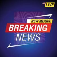 Eilmeldungen Vereinigte Staaten von Amerika mit Hintergrund New Mexico vektor