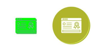 Vektorsymbol für Online-Zertifikat vektor
