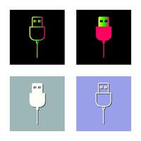 einzigartiges USB-Kabel-Vektorsymbol vektor